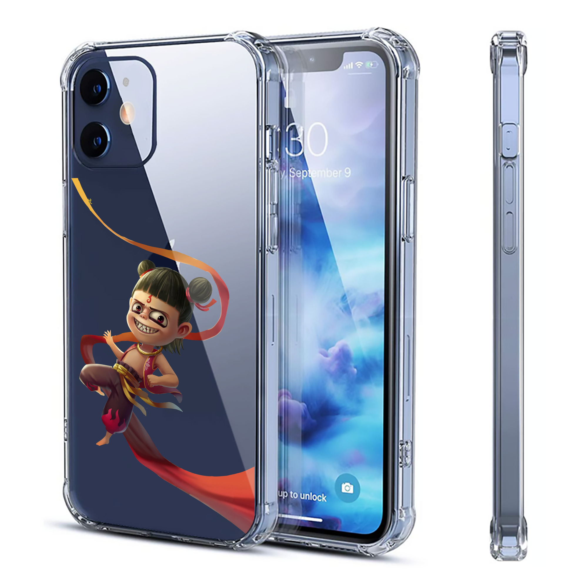 （画像用） Ne Zha 2 ナタ 魔童の大暴れ 【iPhone 12シリーズ対応】透明スマホケース（クリアソフトケース）